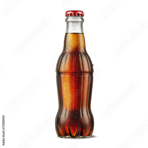 bottle of cola isolated on white, png