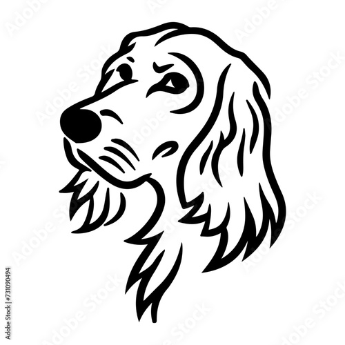 Wallpaper Mural English Setter dog black silhouette logo svg vector, English Setter icon illustration. Torontodigital.ca