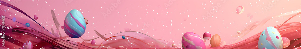 Abstract graphic design banner in the style of easter and eggs. Abstract graphic design banner in the style of easter and eggs.