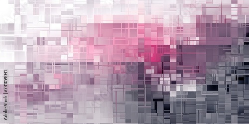A and Magenta pixel pattern artwork light magenta and dark gray  grid