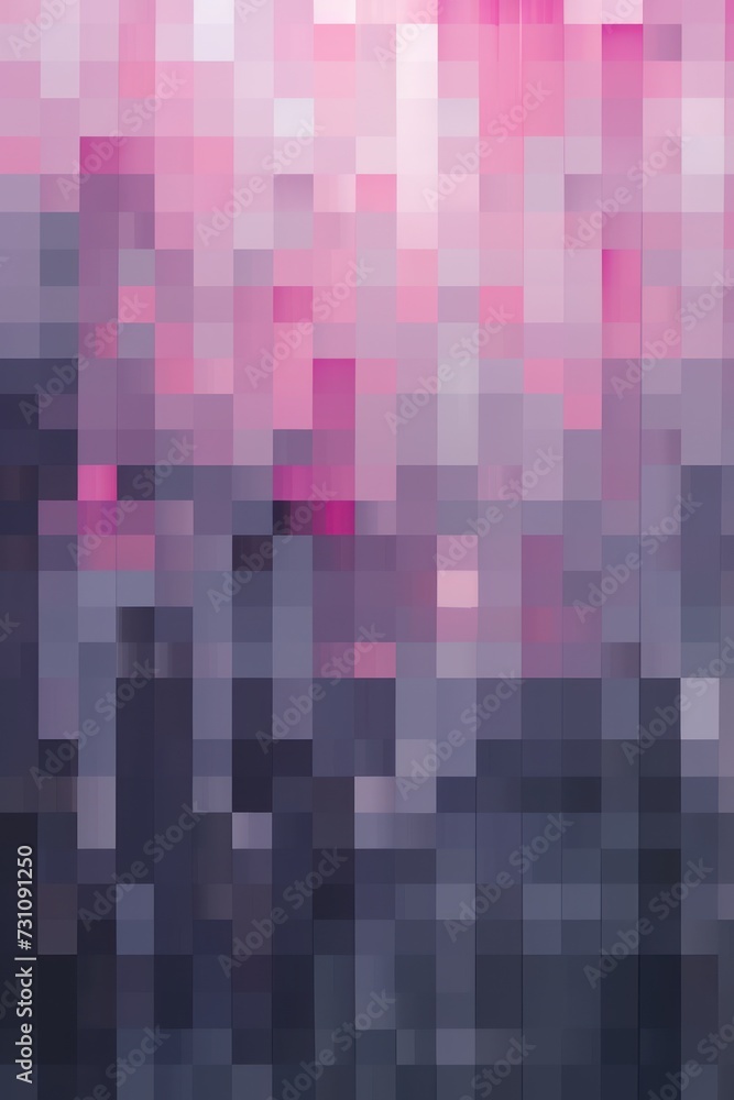 A and Magenta pixel pattern artwork light magenta and dark gray, grid