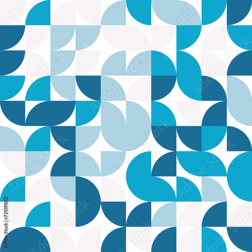 Abstract geometric Bauhaus pattern design. Vector circle, triangle and square lines color art design. Colorful Bauhaus background pattern. 