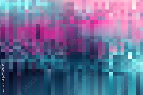 Pink and Turquoise pixel pattern artwork