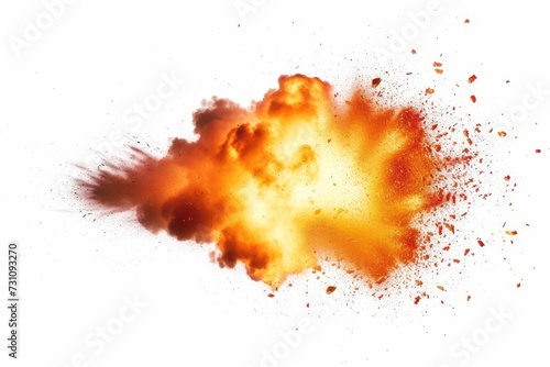 Explosion border isolated on a white background Concept of dramatic impact and powerful force
