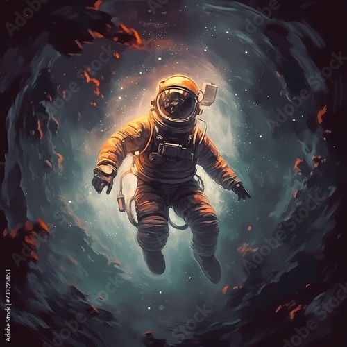 Astronaut Adrift in Space