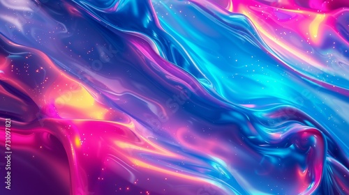 Abstract Colorful Liquid Flow Background