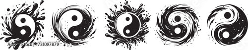 decorative chinese characters yin and yang photo