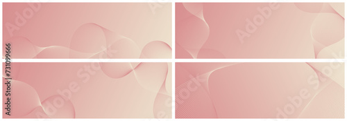 Abstract background vector set orange, peach fuzz with dynamic waves for wedding design. Futuristic backdrop with network wavy lines. Premium template with stripes and gradient mesh for banner, poster