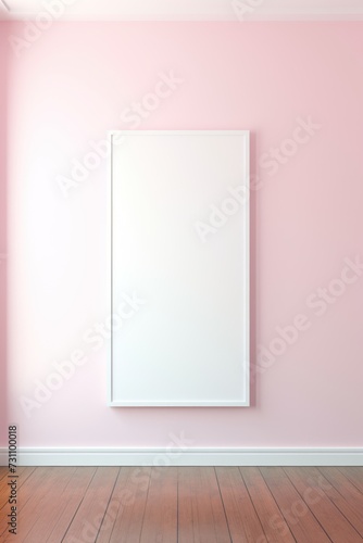 a blank black frame on a colorful wall