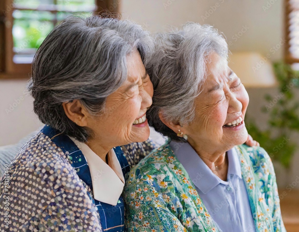 笑顔のシニア女性 笑顔のシニア女性