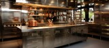 Professional industrial stainless restaurant kitchen
