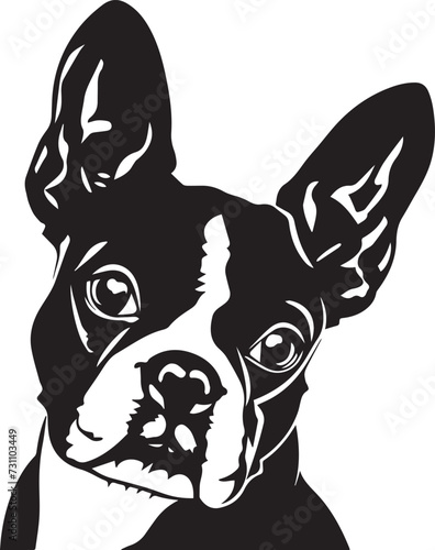 black and white dog