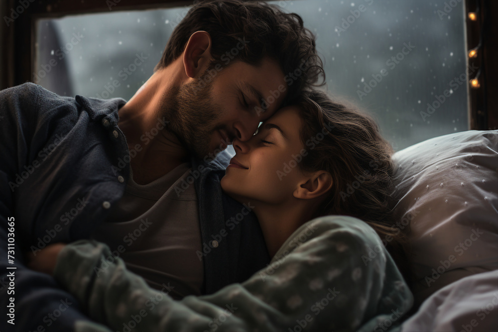 AI generated picture photo of adorable beautiful sweet couple hugging and sharing gentle feelings AI generated picture photo of adorable beautiful sweet couple hugging and sharing gentle feelings