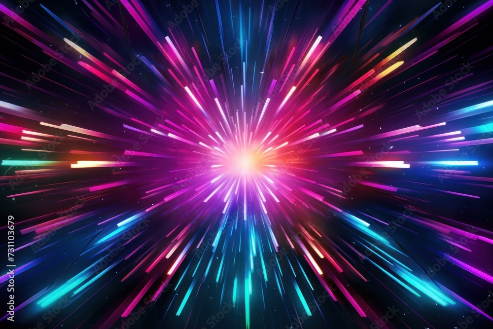 colorful light explosion flash background design pattern