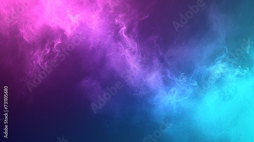 Ethereal purple and blue smoke swirling on a dark background, creating a mysterious and artistic effect. photo
