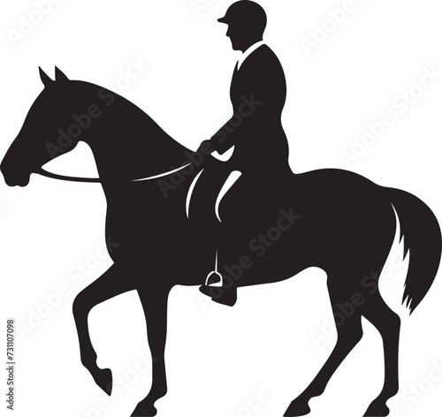 equestrian silhouette vector illustration