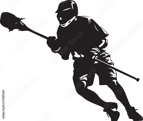 lacrosse silhouette vector illustration