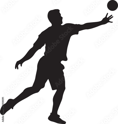 Handball player vector silhouette © Raihan