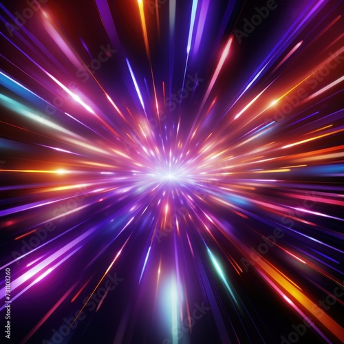 colorful light background explosion space burst style