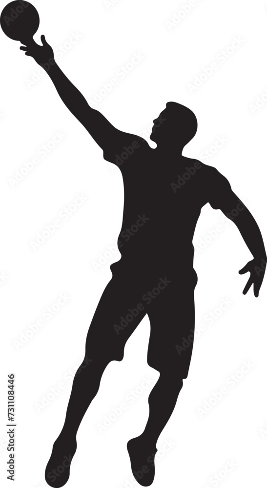 Handball player vector silhouette Handball player vector silhouette