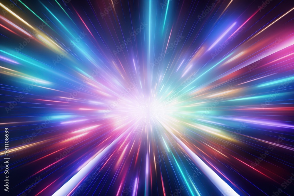 colorful light background explosion space burst style