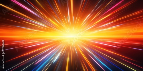 colorful light background explosion space burst style