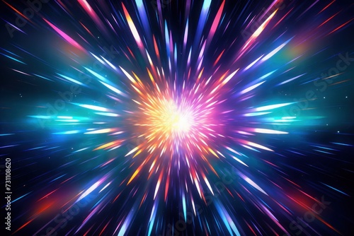 colorful light background explosion space burst style