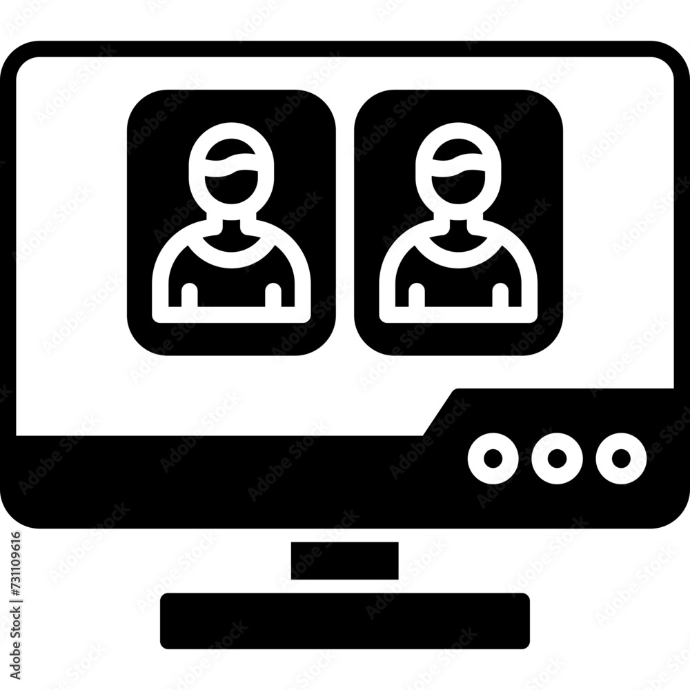 Online Interview Icon Online Interview Icon