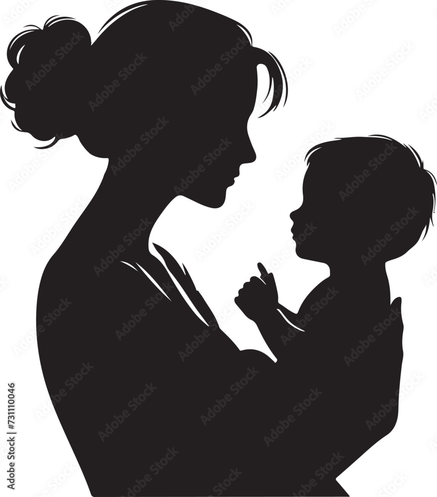 mother and child vector illustration 