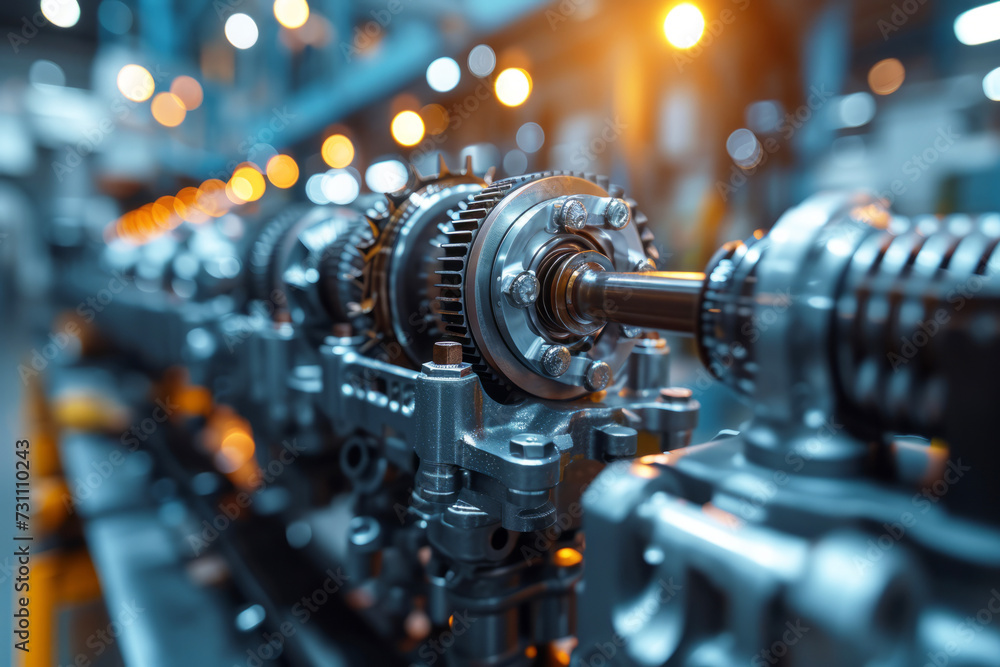 Industrial Gear Cogs in Automotive Manufacturing, Precision-engineered gear cogs on display, showcasing intricate details indicative of advanced automotive manufacturing processes. Industrial Gear Cogs in Automotive Manufacturing, Precision-engineered gear cogs on display, showcasing intricate details indicative of advanced automotive manufacturing processes.