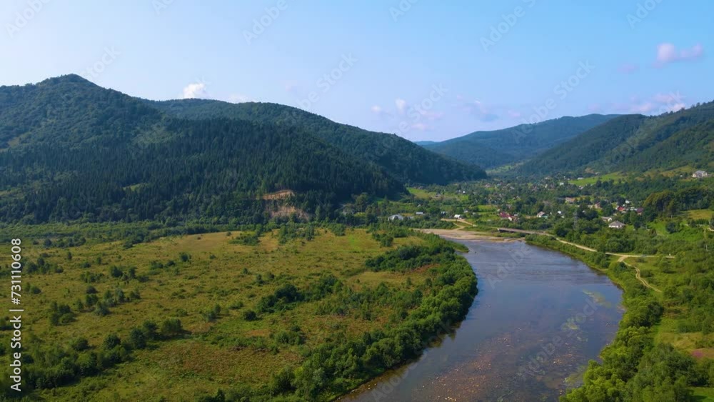 Drone flying over Blauen mountain at Belchen, Black Forest, Germany Drone flying over Blauen mountain at Belchen, Black Forest, Germany