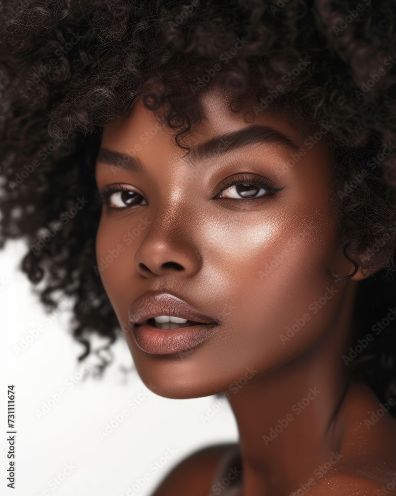 portrait of a beautiful dark tanned woman - ai-generated portrait of a beautiful dark tanned woman - ai-generated