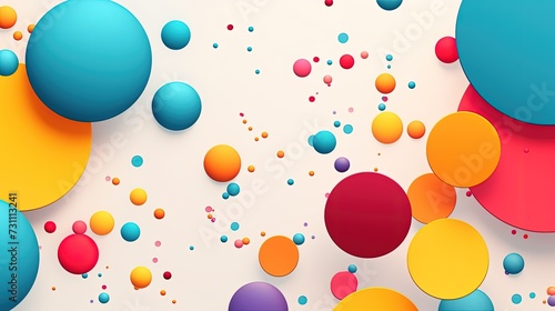 pop art background with colorful bubbles