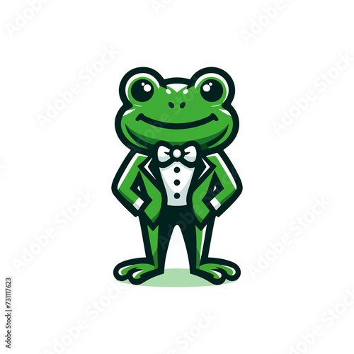 Prince Charming Frog vector illustration Use Logo, T-shirt 