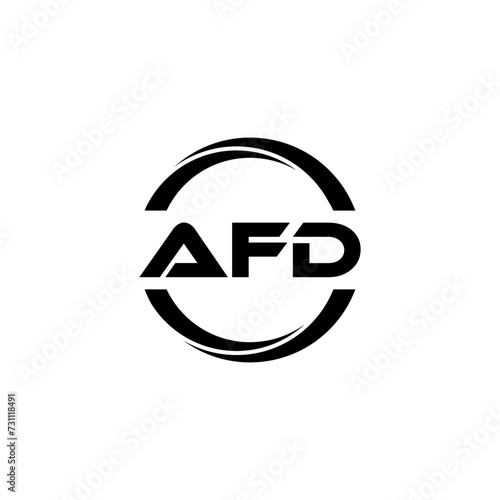 AFD letter logo design with white background in illustrator  cube logo  vector logo  modern alphabet font overlap style. calligraphy designs for logo  Poster  Invitation  etc.