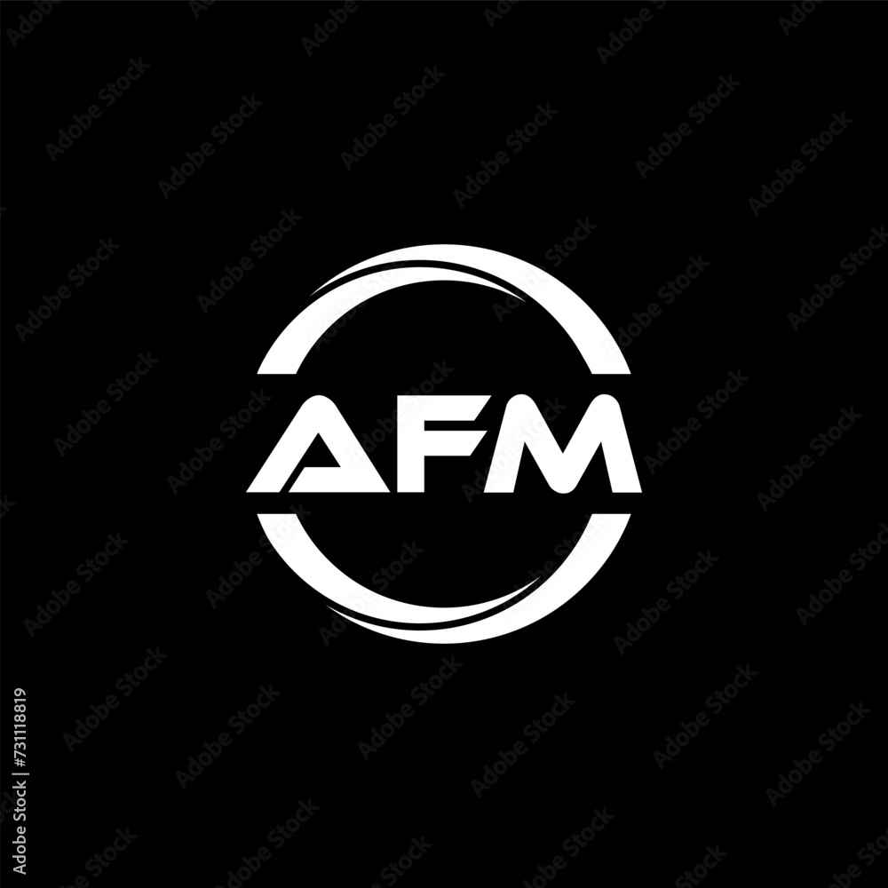 AFM letter logo design with black background in illustrator, cube logo, vector logo, modern alphabet font overlap style. calligraphy designs for logo, Poster, Invitation, etc. AFM letter logo design with black background in illustrator, cube logo, vector logo, modern alphabet font overlap style. calligraphy designs for logo, Poster, Invitation, etc.