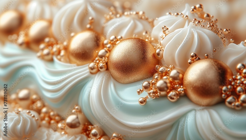 Candies and gold as a frame with space for text Candies and gold as a frame with space for text