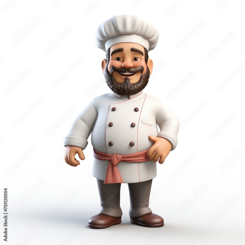 Digitally Rendered Chef Character in 3D Digitally Rendered Chef Character in 3D