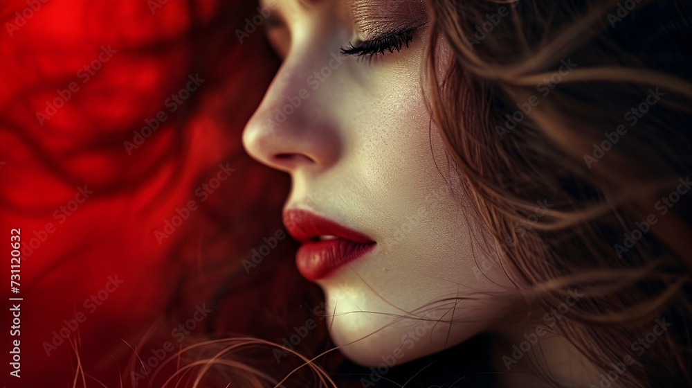 a woman with her eyes closed a woman with her eyes closed