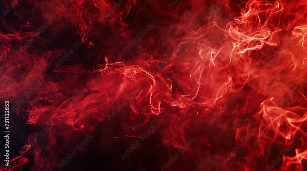 Abstract Red Smoke Flames Transparent Texture