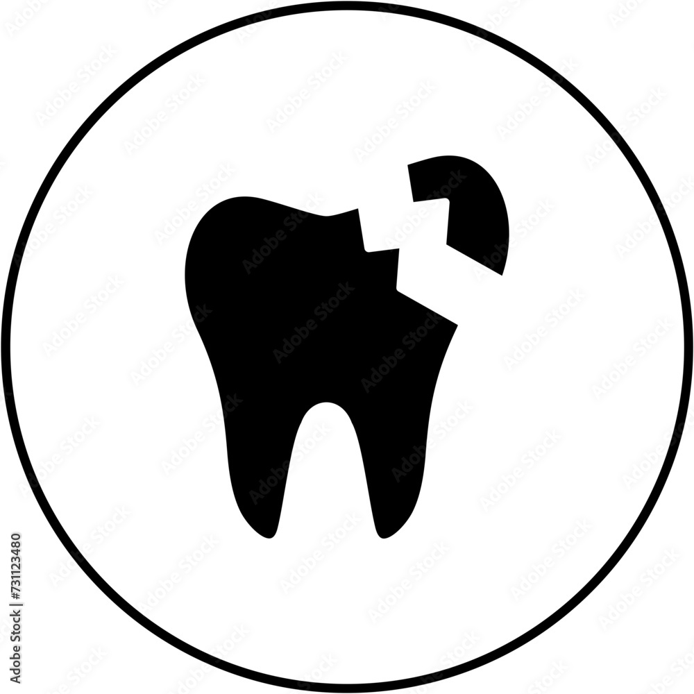 Broken Tooth Icon Broken Tooth Icon