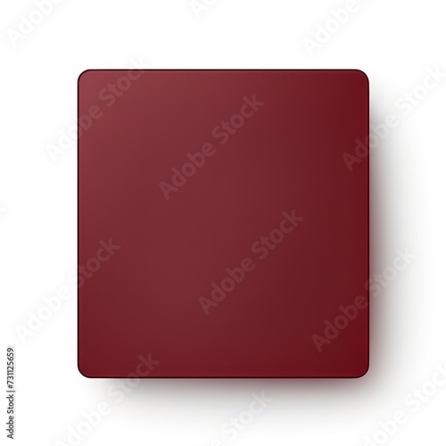 Maroon square isolated on white background 