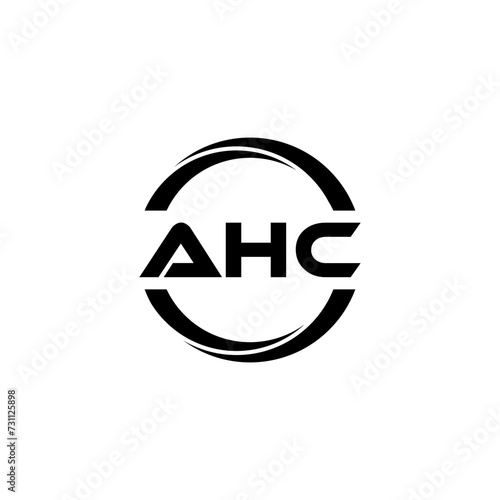 AHC letter logo design with white background in illustrator  cube logo  vector logo  modern alphabet font overlap style. calligraphy designs for logo  Poster  Invitation  etc.