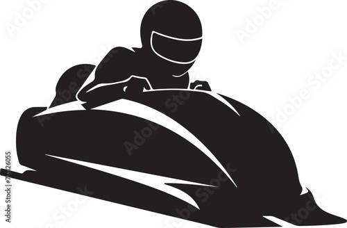 Bobsleigh Vector Illustration silhouette