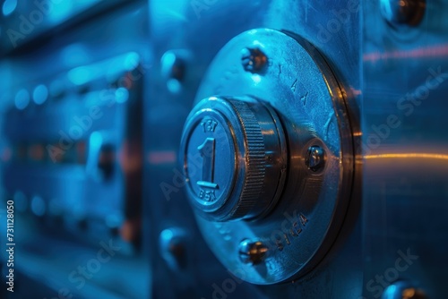 a close-up of a combination lock mechanism, creating an illustration that highlights the intricacies of combination-based security