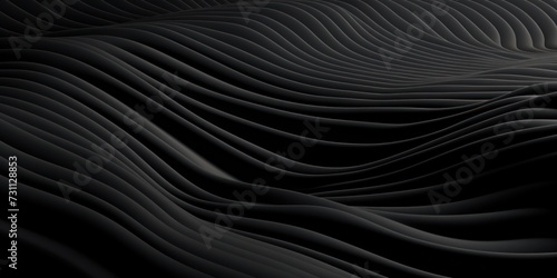 black wavy lines field landscape