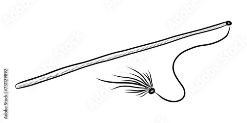 BLACK AND WHITE VECTOR DRAWING OF PET TOYS