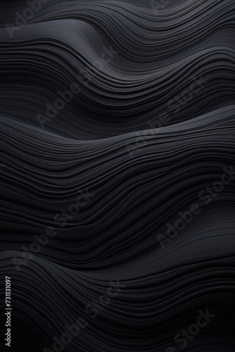 black wavy lines field landscape