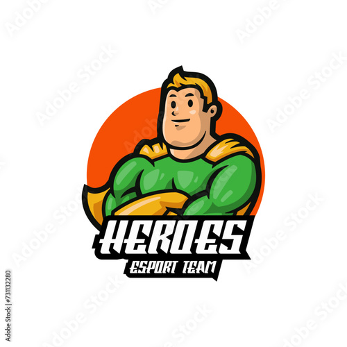 Illustration Vector Heroes Logo Design.