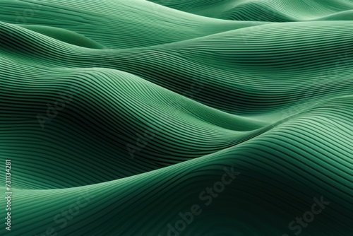 emerald green wavy lines field landscape © Celina